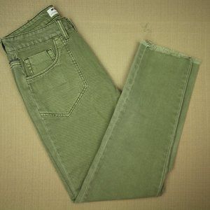 One Teaspoon Legends High Waist Mom Fit Tapered Jeans Women's Sz 28 Olive Green